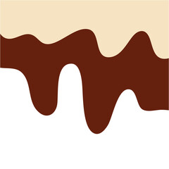 Double Vanilla milk and strawberry ice cream melted