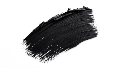 Black Paint Stroke on White Background, Abstract Image, Texture, Pattern, Wallpaper, Cover and Screen of Smartphone, Cell Phone, Computer, Laptop, 9:16 and 16:9 Format