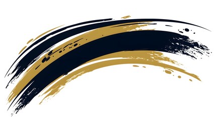 Golden Paint Stroke on White Background, Abstract Image, Texture, Pattern, Wallpaper, Cover and Screen of Smartphone, Cell Phone, Computer, Laptop, 9:16 and 16:9 Format