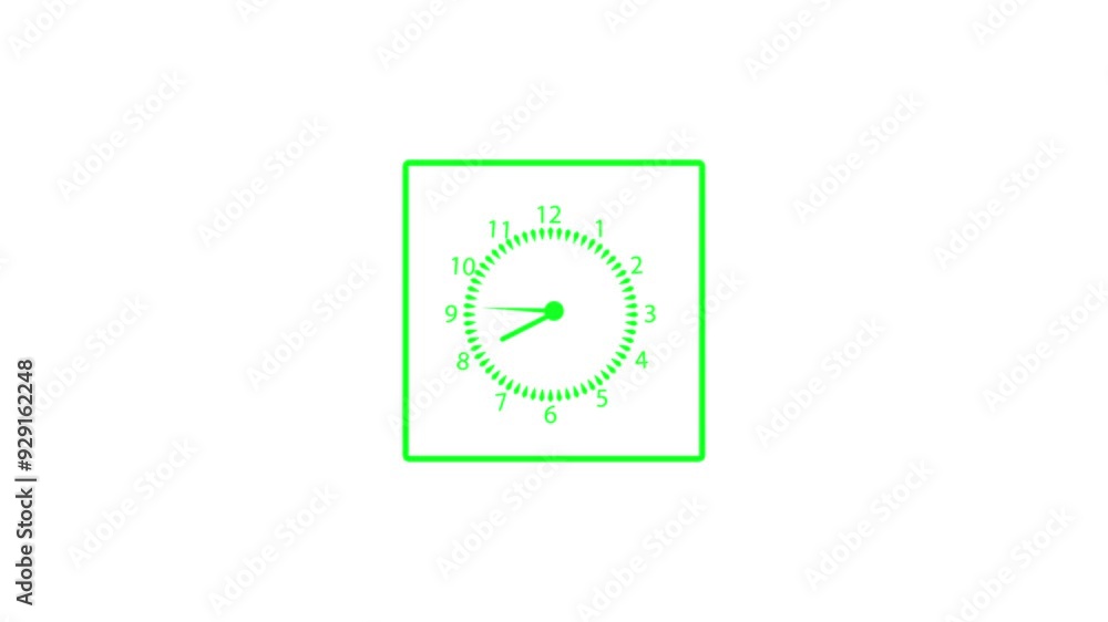 Poster clock icon. loopout video animation of timelapse of clock icon withe background