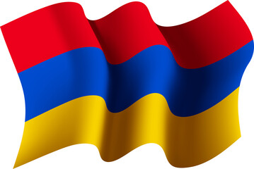 Armenia Realistic 3D Waving Flag