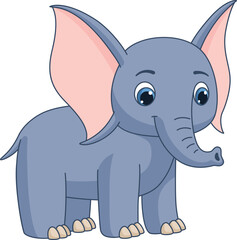 Elephant cartoon icon. African wild baby animal