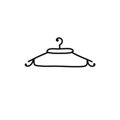 Hanger icon. Cloth hanger, coat or clothes rack icon symbol vector