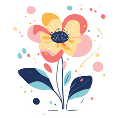 Trippy Aesthetic Flower Illustration