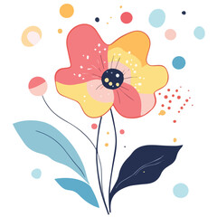 Trippy Aesthetic Flower Illustration