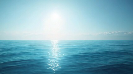 Obraz premium Azure Serenity: Sun-Kissed Ocean Vista 