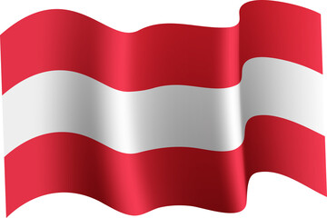 Austria Realistic 3D Waving Flag