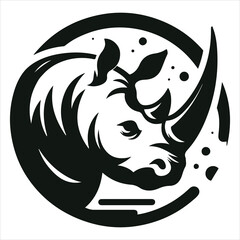 Rhino Head Vector Logo Illustrations 