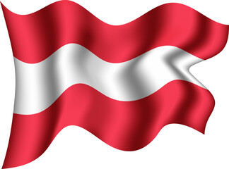 Austria Realistic 3D Waving Flag