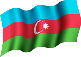 Obraz premium Azerbaijan Realistic 3D Waving Flag