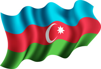 Azerbaijan Realistic 3D Waving Flag