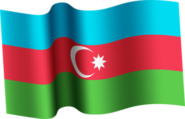 Azerbaijan Realistic 3D Waving Flag