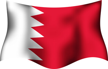 Bahrain Realistic 3D Waving Flag