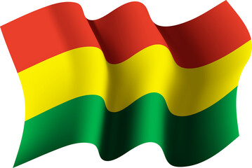 Bolovia Realistic 3D Waving Flag