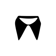 collars for men's shirts. A set of neckbands and collars. A bunch of hand-drawn shirt's collar.