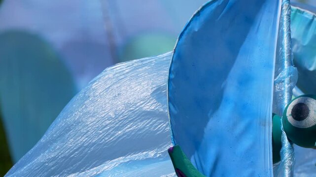 blue structure in the wind