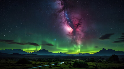 Fototapeta premium The Space Background with different vibrant