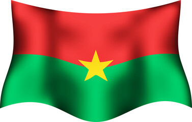 Burkina Faso Realistic 3D Waving Flag