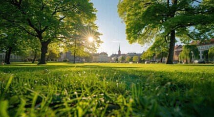 Obraz premium Sunny Morning in the Park