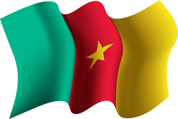 Cameroon Realistic 3D Waving Flag