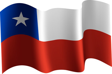 Chile Realistic 3D Waving Flag