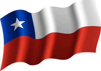 Chile Realistic 3D Waving Flag