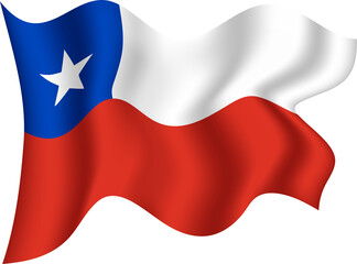 Chile Realistic 3D Waving Flag