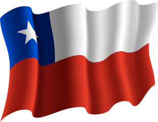 Chile Realistic 3D Waving Flag