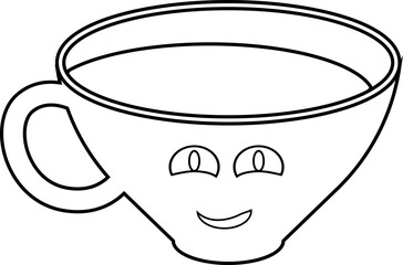 Cup with drink doodle drawing