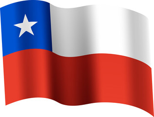 Chile Realistic 3D Waving Flag