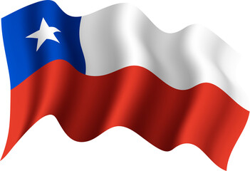 Chile Realistic 3D Waving Flag