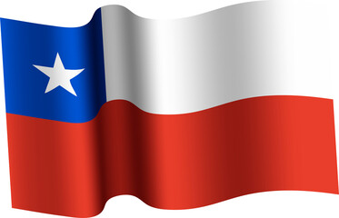 Chile Realistic 3D Waving Flag