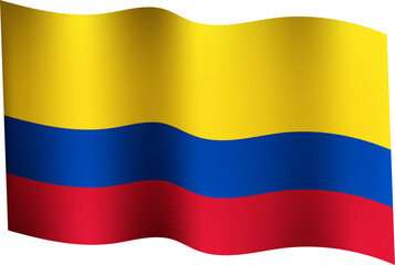 Colombia Realistic 3D Waving Flag