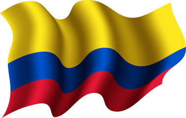 Colombia Realistic 3D Waving Flag