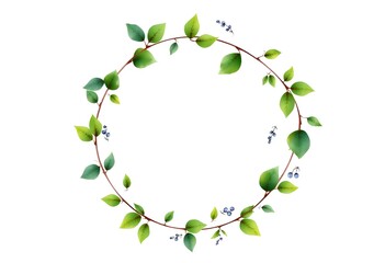 Obraz premium Wreath with eucalyptus leaves watercolor. Hand painting botanical watercolor floral frame. Leaf illustration isolated on white background.