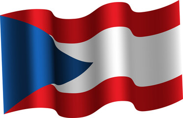 Czechia Realistic 3D Waving Flag