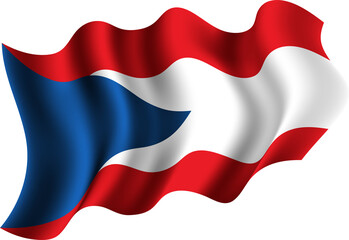 Czechia Realistic 3D Waving Flag