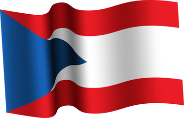 Czechia Realistic 3D Waving Flag