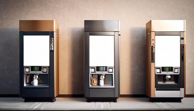 Blank coffee vending machine mockup