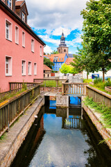 Bad Berka in bright sunshine, Thuringia, Germany