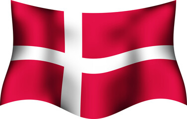Fototapeta premium Denmark Realistic 3D Waving Flag
