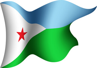 Djibouti Realistic 3D Waving Flag
