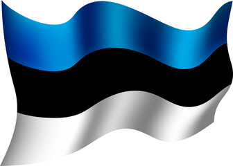Estonia Realistic 3D Waving Flag