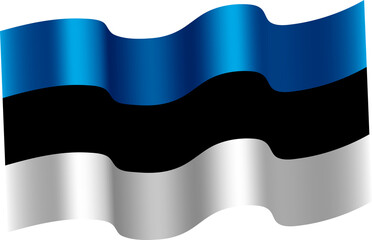 Estonia Realistic 3D Waving Flag