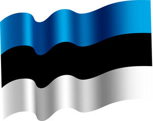 Estonia Realistic 3D Waving Flag