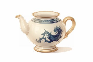 chinaware on white background