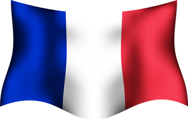 France Realistic 3D Waving Flag