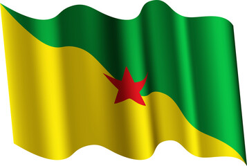 French Guiana Realistic 3D Waving Flag © Rigel Tapangan