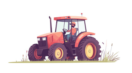 Obraz premium Vector tractor on white background . Generative AI