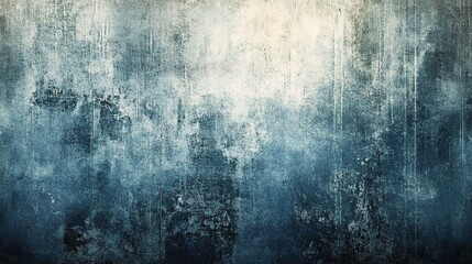 Fototapeta premium Distressed Blue Wall Texture: A captivating and textured background featuring a distressed blue wall with a light-blue, white and dark blue gradient. 